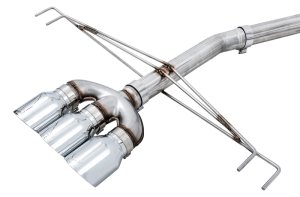 Honda Civic Type R Performance Exhaust - AWE Tuning - Cat Back, Track Edition, Triple Tips - Chrome Silver - `17-`27